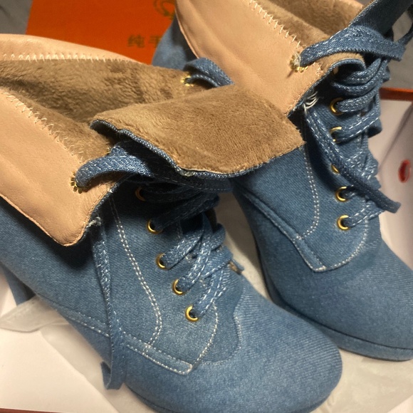 Shoes - Denim boot high heals